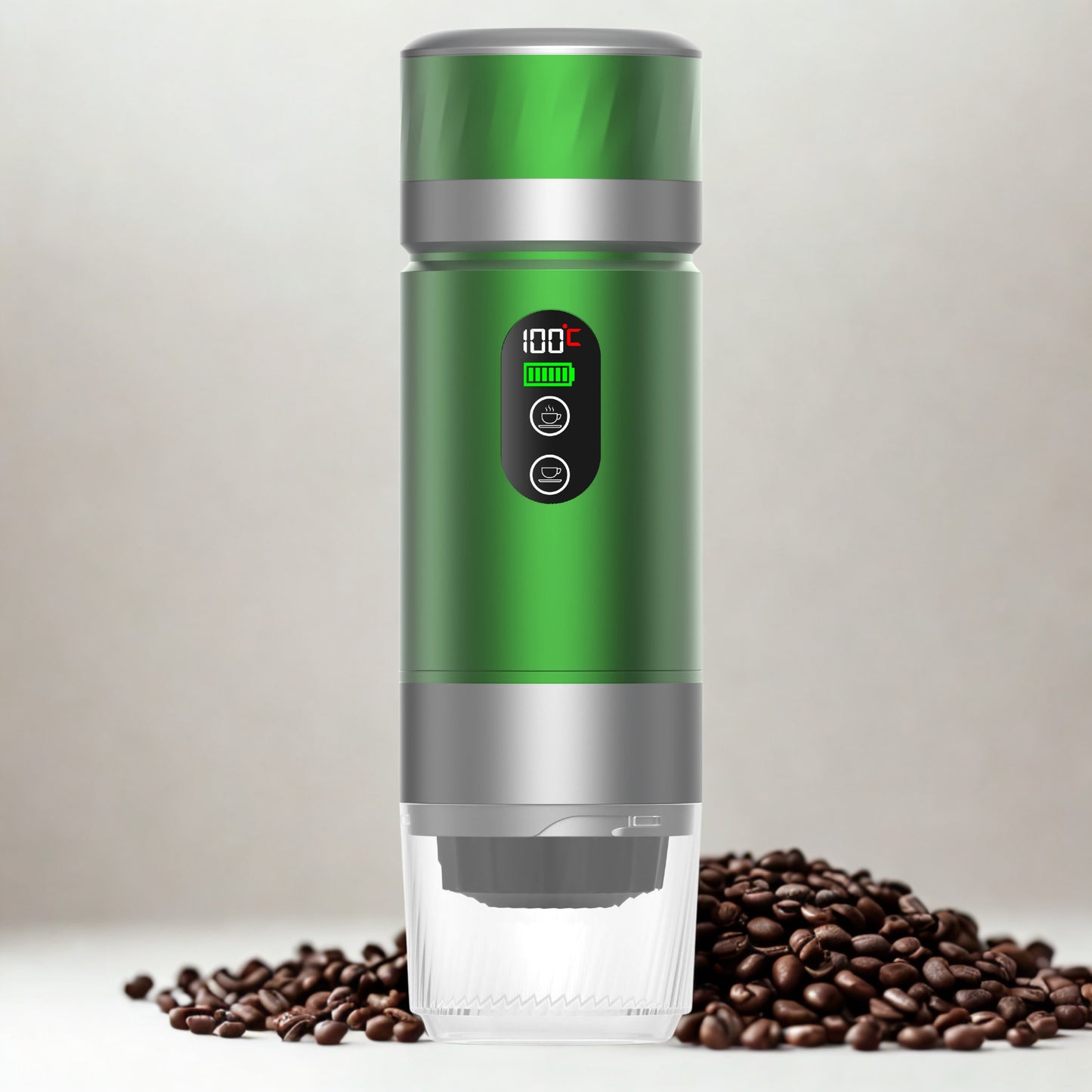 PocketCaffé – Hordozható, vezeték nélküli kávéfőző (zöld)