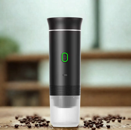 PocketCaffé – Hordozható, vezeték nélküli kávéfőző (fekete)