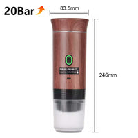PocketCaffé – Hordozható, vezeték nélküli kávéfőző (barna)